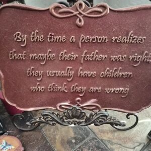 Decorative Quote Plaque in Bronze